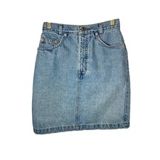 Gap Denim Skirt Womens 5/6 Light Blue High Rise Vintage Made in USA