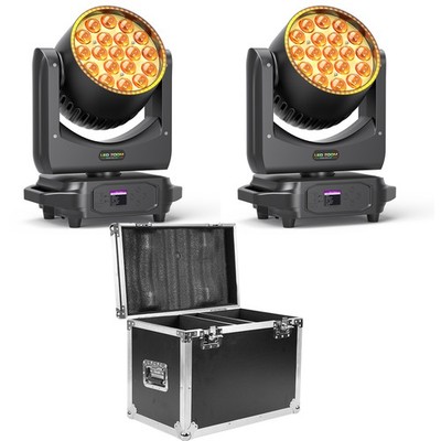 380W RGBW Zoom Moving Head Light LED Spot Beam DMX Disco Party Light W/Case