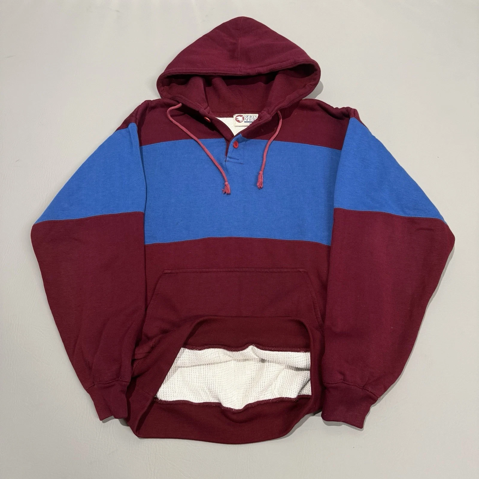 Vintage Sports Afield Hoodie Size Medium Thermal Waffle Lined