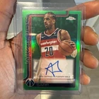 Topps Certified Autograph Issue Alex Sarr True Green Rookie /99 Wizards On-card!