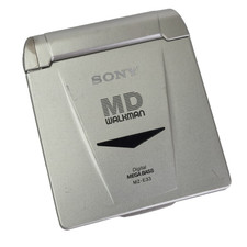 Sony MD Minidisc Walkman MZ-E33 Player Silver For Parts Repair Power On