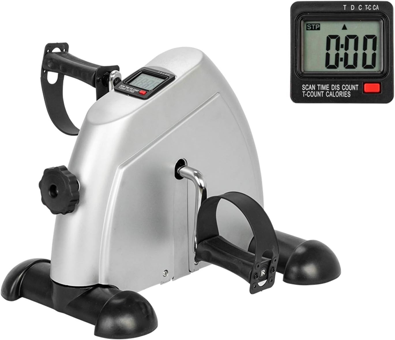 Under Desk Bike Pedal Exerciser Arm/Leg Exercise Portable Mini Bike LCD Display