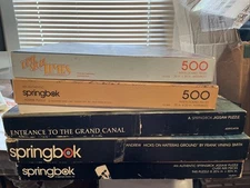 LOT OF 5 Springbok Jigsaw Puzzles 500Pc Pass Ketchup, Andrew Hicks+ Pcs Missing!