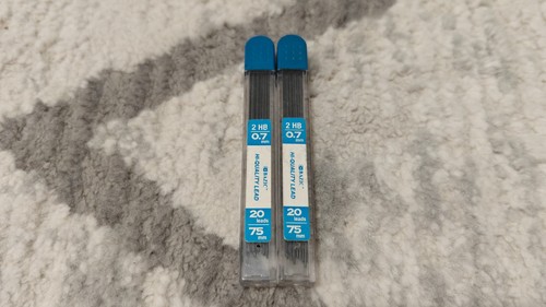 2-Pack Bazic 0.7mm Mechanical Pencil Lead Refills, 20 Leads Per Tube - Very Good