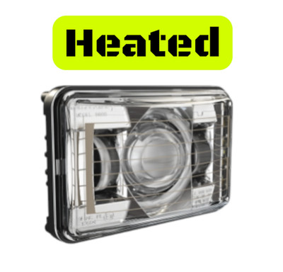 0551771 JW Speaker 8800 EV2 Heated 4×6 LED Low Beam Headlight Chrome DOT/ECE