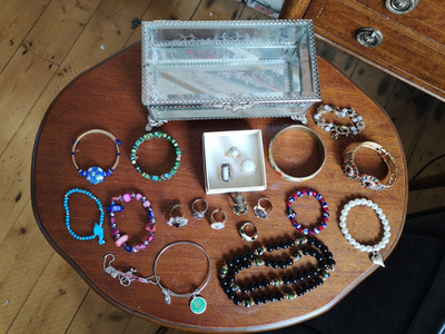 RESTPOSTEN Trachtenringe Silber vergoldet Perlmutt Schmuck
