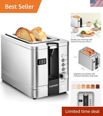 2-Slice Digital Toaster, Pop-Up, Stainless Steel, Extra-Wide Slots For Bagels...