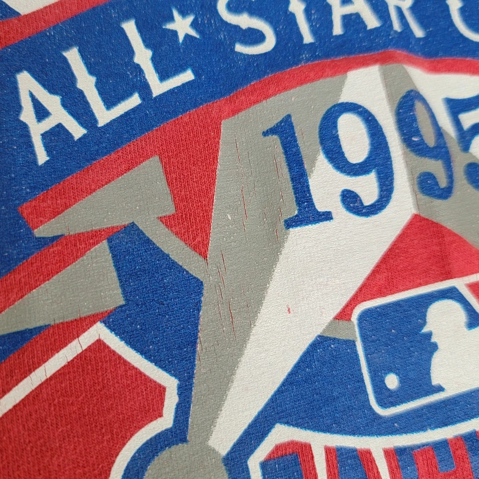 Vintage 1995 Texas Rangers All Star Game Red Tank Top Men's Size Large  - Image 3 of 4