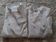 Red Kap Men's White Chef Coat with Chef's Hat-New-2 Sizes-Large  Xlarge