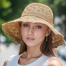 new straw hat summer sun hat sun protection wave sun hat beach cool hat women's