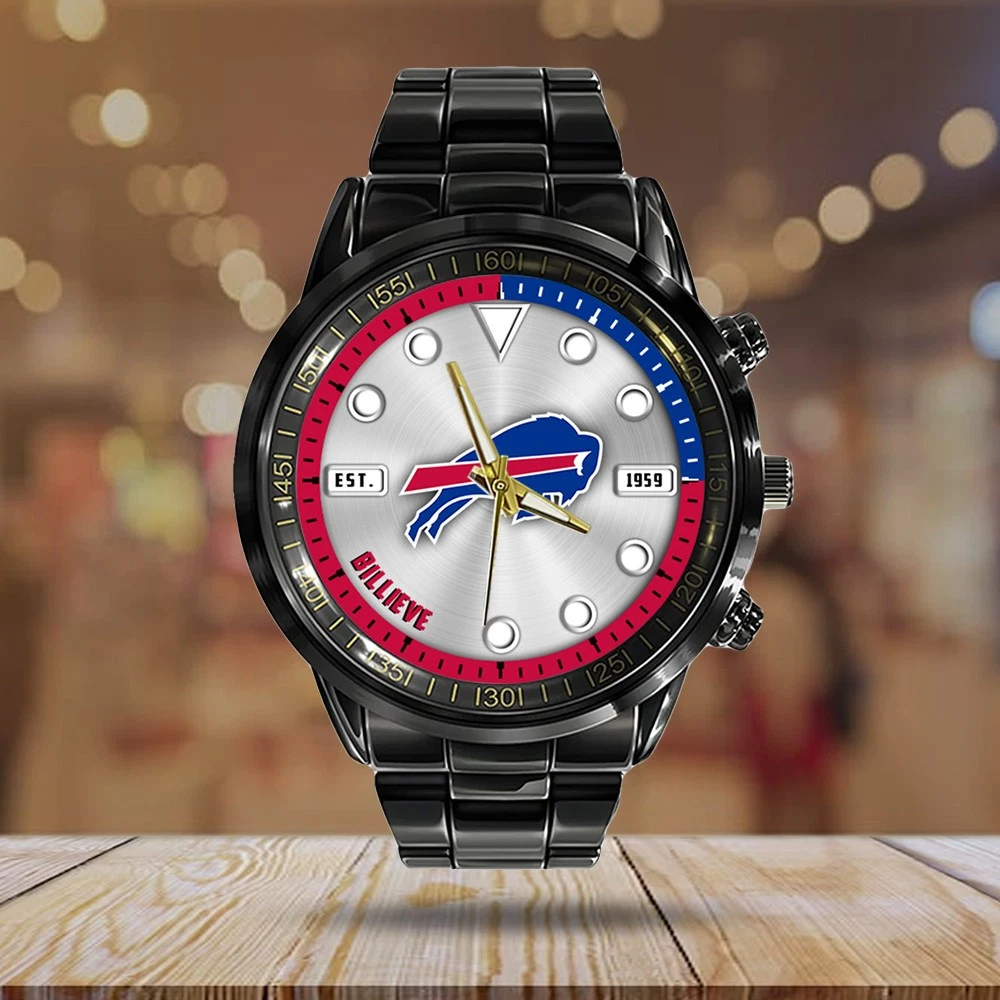 Bills Black Stainless Steel Watch