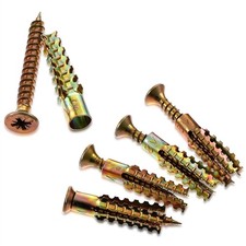 20 Pack Heavy Duty Concrete Anchors and Screws Kit,Gold Metal Hollow Wall Anc...