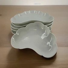 Antique Limoges Crescent Side Plates by Haviland & Co Set Of 6 White Bone Dishes