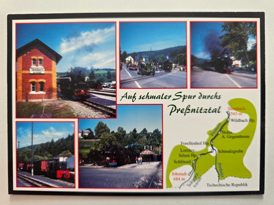 Ansichtskarte Preßnitztalbahn Schmalspurbahn ungelaufen Postcrossing Postkarte