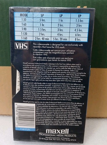 Kiste mit 10 Maxell P/I Plus T-160 VHS Leerkassetten ** VERSIEGELT - Bild 3 von 7