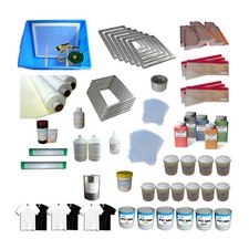 6 Color Screen Printing Materials Kit Full Set Press Shirt Material Tools Supply