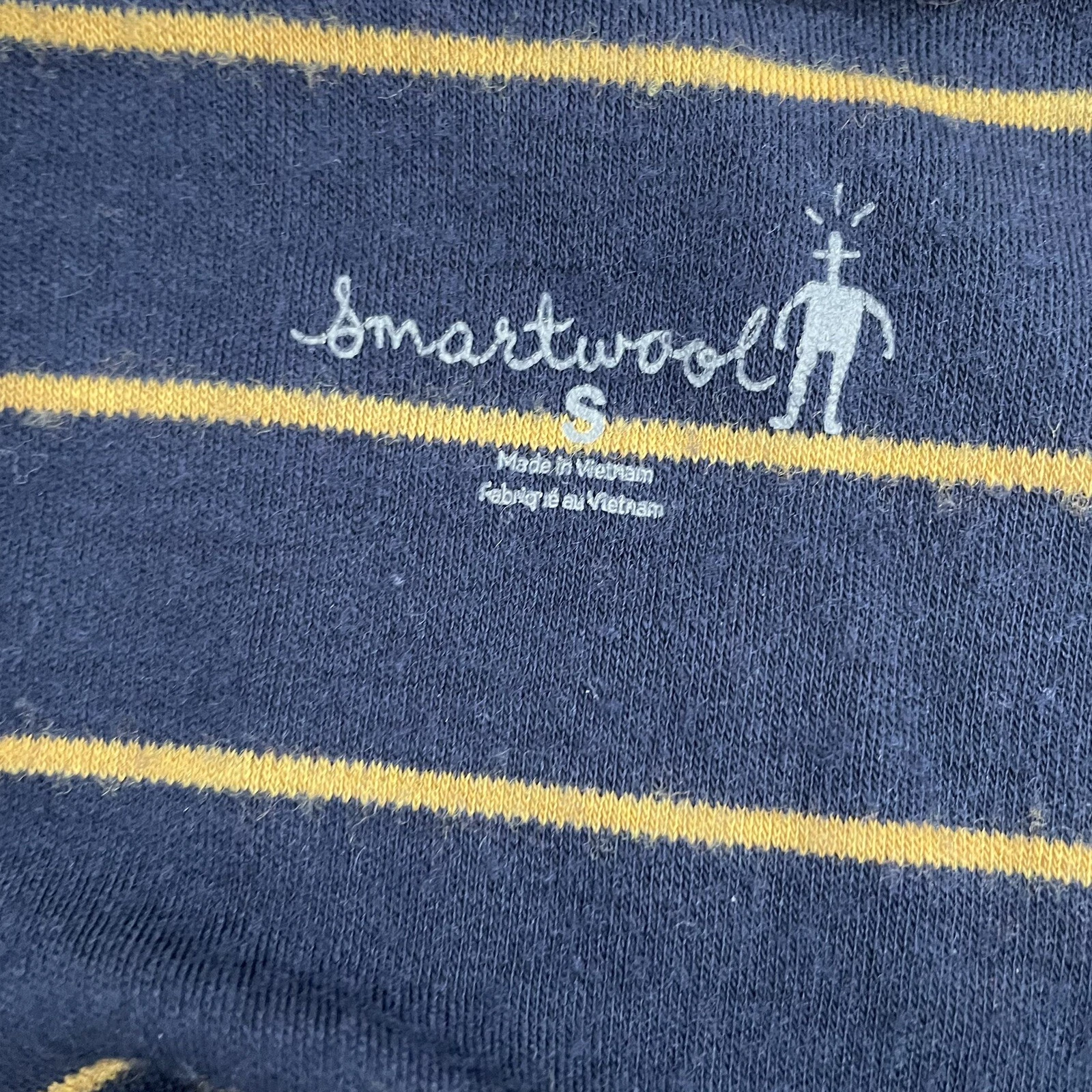 smartwool striped 1/4 zip merino wool sweater