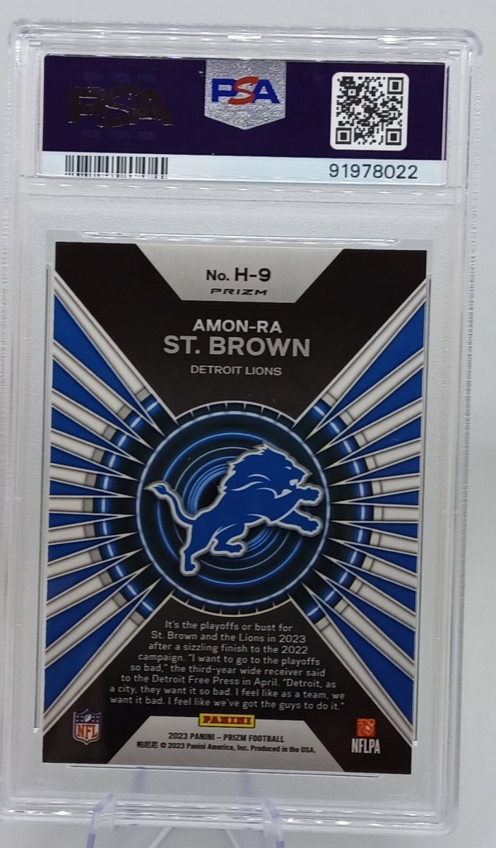 2023 PRIZM AMON-RA ST. BROWN HYPE GREEN #H-9 PSA 10 | eBay