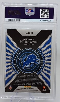 2023 PRIZM AMON-RA ST. BROWN HYPE GREEN #H-9 PSA 10 | eBay