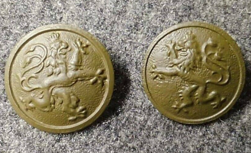 WWI German NCO/ Pre 1916 Bavarian Sergeant Collar Disk set painted in field drab