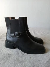 Franco Sarto Gratia Women Short Ankle Boots Sz 9 Us 40Eu Black Genuine Leather!