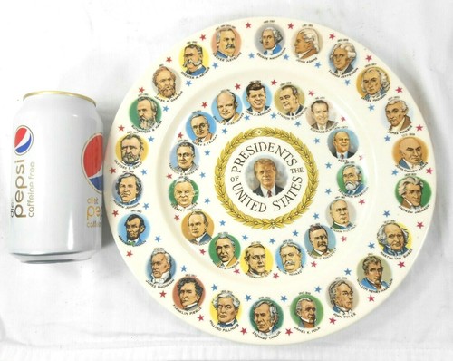 Vtg U.S.A. Presidents Collector Wall Plate Mid 70's Retro MC Modern Decor Carter - Picture 9 of 9
