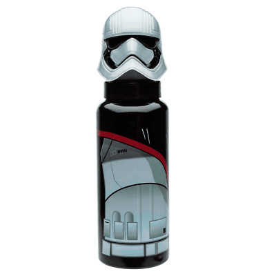 Alu-Trinkflasche Star Wars mit 3D Captain Phasma Helm als Schraubverschluß