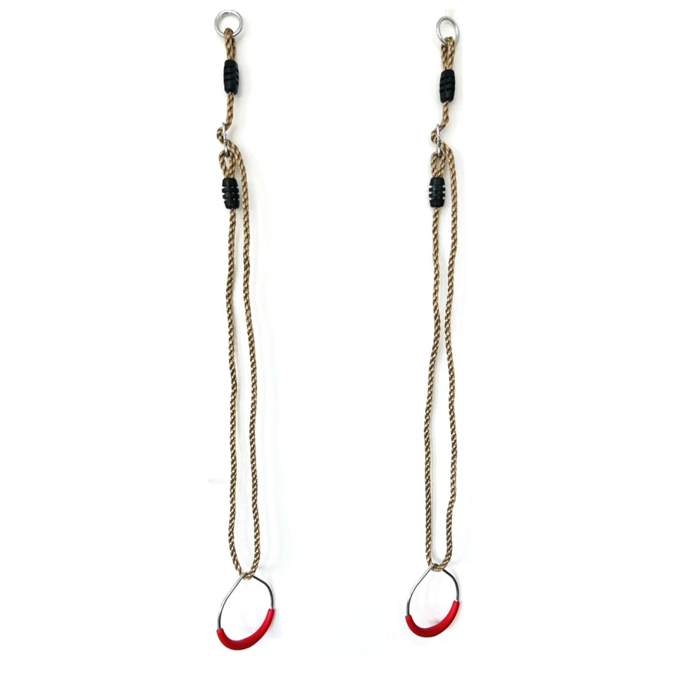 3in1 Trapez Holztrapez mit Turnringe Metall Schaukelstange Schaukelsitz Holz - Bild 3 von 4