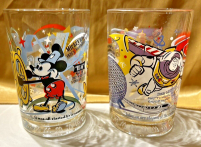 McDonalds Disney 100 Yrs of Magic - Micky & Buzz Drinking Glasses 16 oz Set  of 2 | eBay