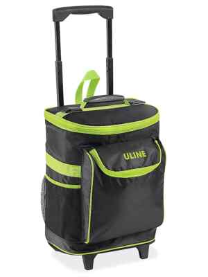 Uline Rolling Cooler Black/Lime
