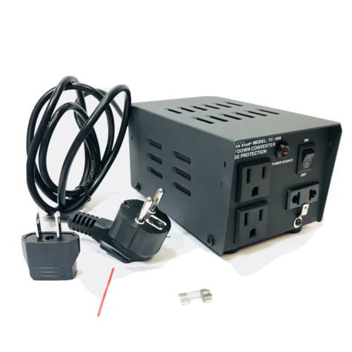 Seven Star 300 Watt Heavy Duty Power Voltage Converter 3 Outlets 110V To 220V - Picture 1 of 3
