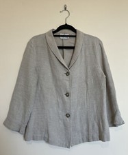 Masai Jacket Blazer Natural 100% Linen Button Up Size Small