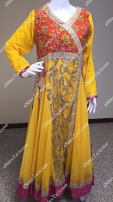 yellow designer gown