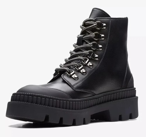 Clarks APRILLA HIKE Black Leather Ladies Boots Size UK 8D/42 - Picture 5 of 7