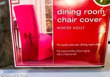 Chair Covers Holiday Olive Green Winter Holly Damask Tie Back Chair Cover 42"