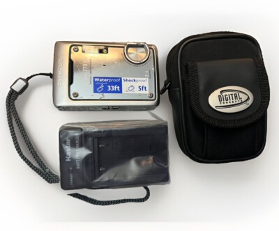 Olympus Stylus 770 SW 7.1MP Digital Camera Silver W/ Battery And Charger  Tested