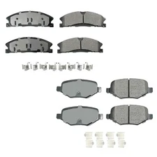 Akebono ProACT Front Rear Ceramic Brake Pads Kit for Explorer Heavy Duty Brakes