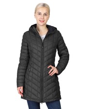 Women's Maryan Hooded Ultra Lightweight Warm Thermolite Long Puffer Coat