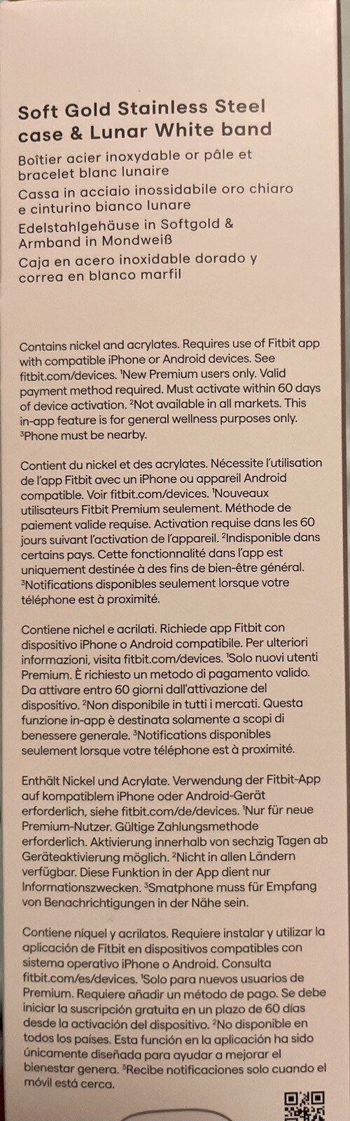 Fitbit Luxe Activity Tracker Lunar White/Soft Gold Stainless Steel