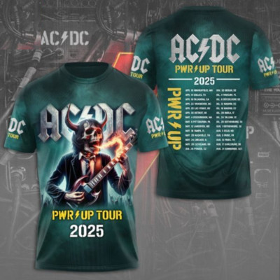 AC DCPwr Up Tour 2025 3D T-Shirt S-3XL ii1053