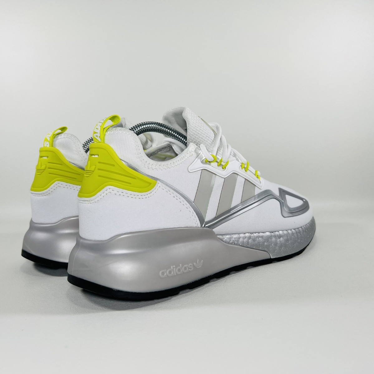靴 Sd NEW: SZ 11: Adidas Originals ZX 2K Boost White Grey Yellow