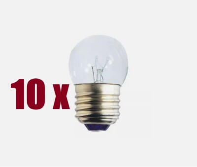 10-PK 7-1/2W S11 CLEAR E26 7-1/2S11/C LIGHT BULB Utility Sign 1500-Hr NEW 236224