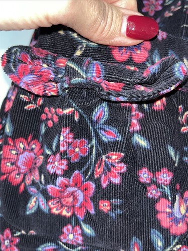 Laura Ashley Colorful JUMPER 7/8 flowers Corduroy Mother Child Prairie Cottage - Picture 6 of 13