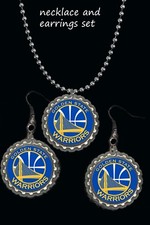 Golden State warriors  earring and necklace set great gift  basketball nba
