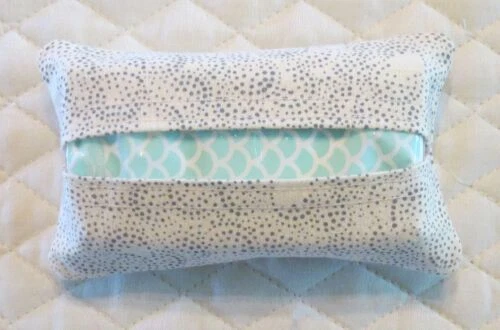 Caja de tejido marrón tela Handmade Cubre