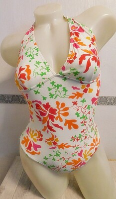 Solar Badeanzug Gr. 38 Neckholder bunt Muster gefüttert Sommer