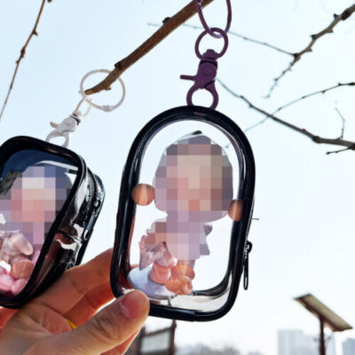 Keychain Storage Case Transparent Doll Blind Box Display Bag UK - Foto 8