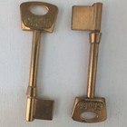  CHUBB BRASS DOOR LOCKS KEY BLANKS 4 KEYS 7cm Long 