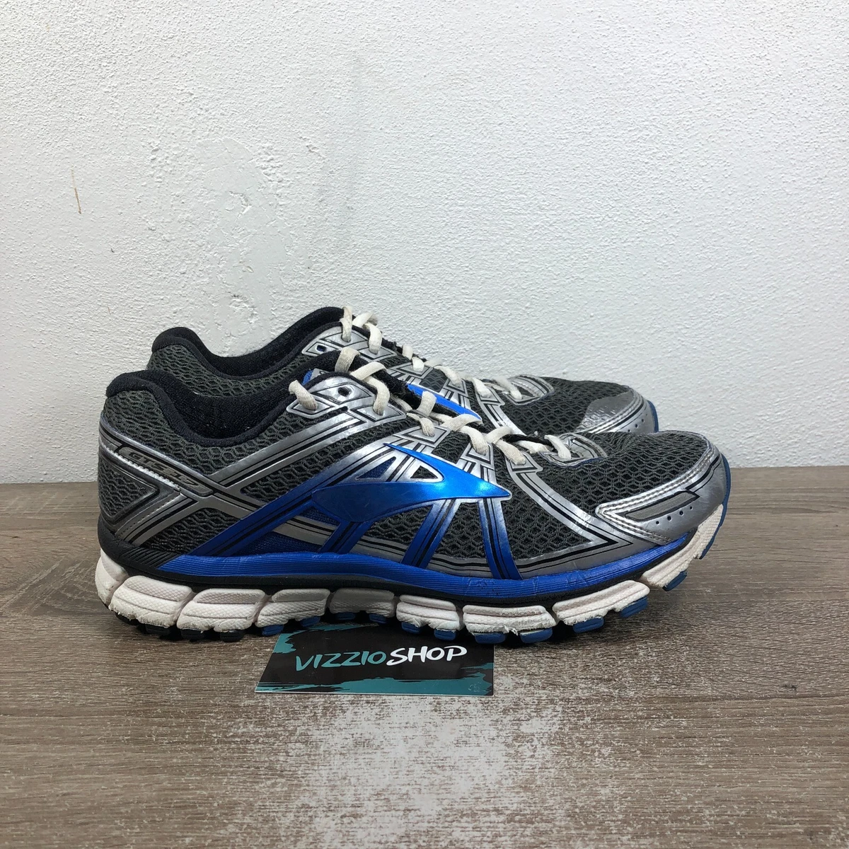 Brooks Adrenaline GTS 17 Blue Silver Running Shoes Men s 8.5 2E