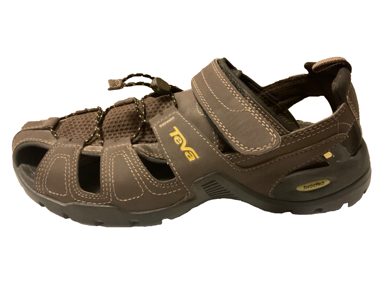 Teva Forebay Brown Sport Hiking Sandals ShocPad 1001116 Mens 